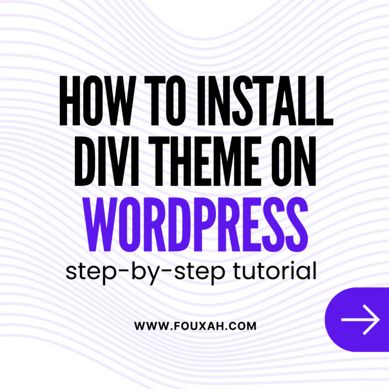 Divi Theme install tutorial WordPress