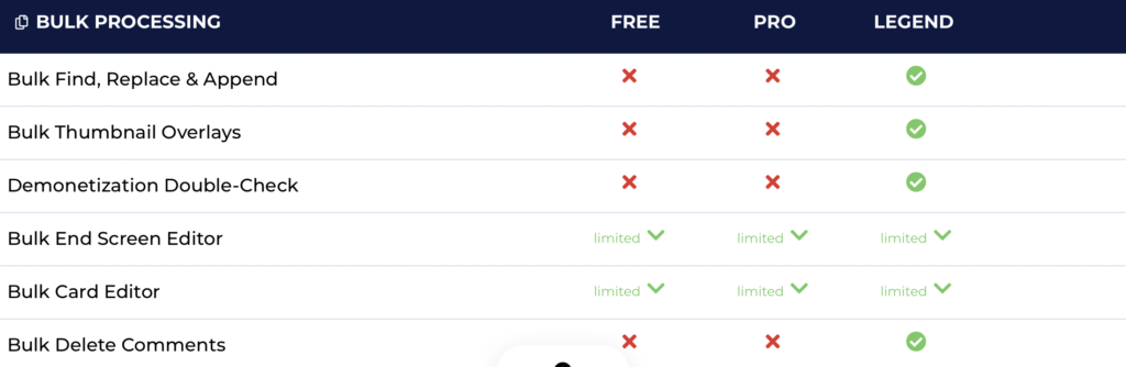 TubeBuddy bulk processing features