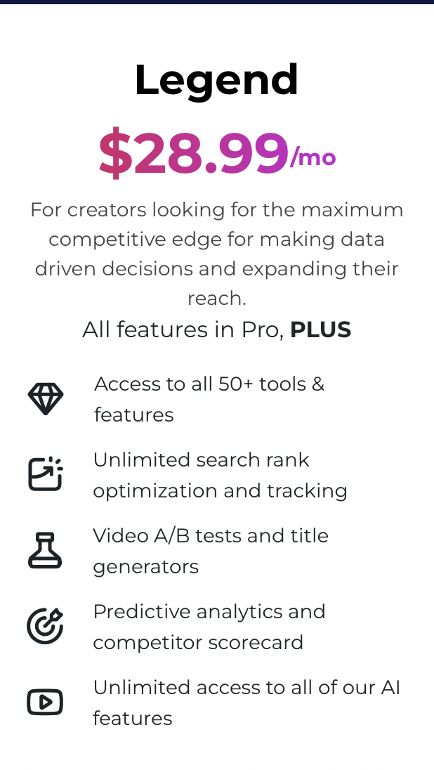 TubeBuddy pricing