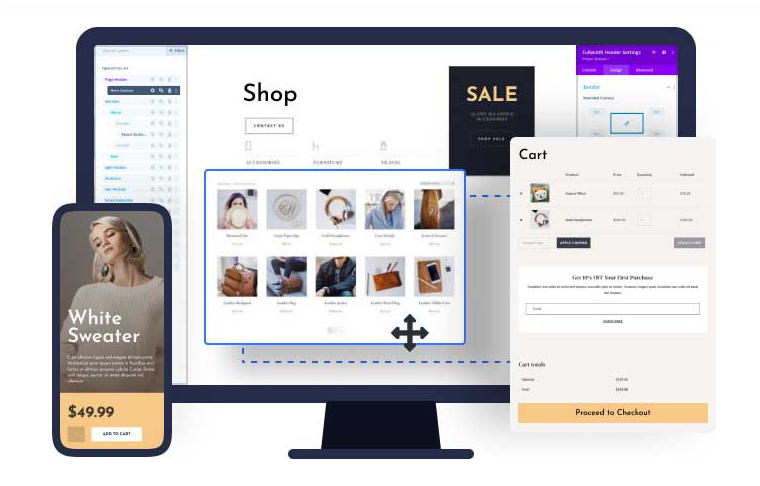 Divi store builder